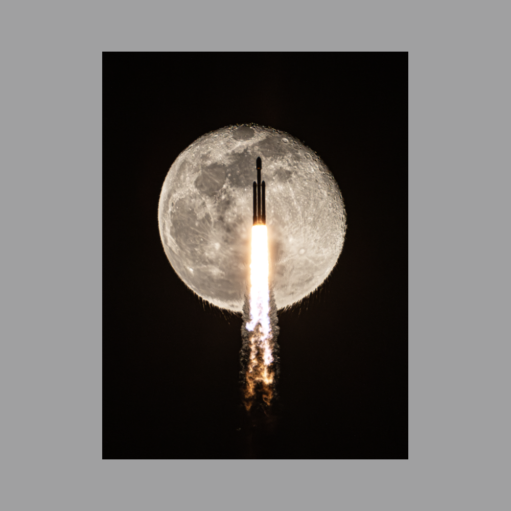 Falcon Heavy Lunar Transit