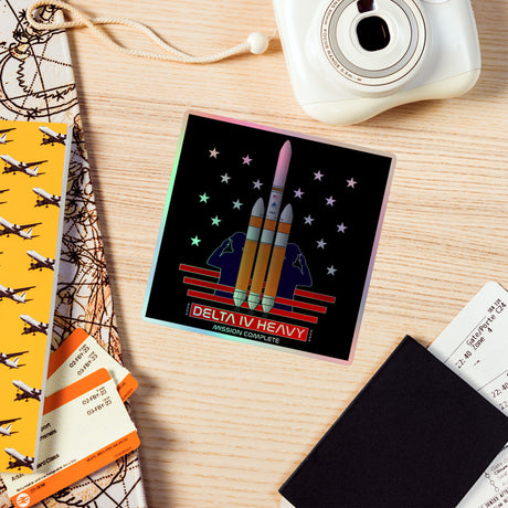 LIMITED! Delta IV Heavy Mission Complete Holo Sticker