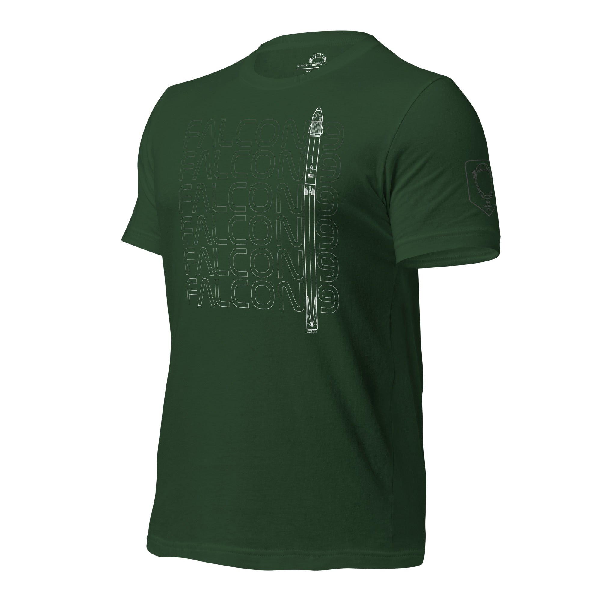 Tシャツ・カットソー BACK MEDIUM FIT T-SHIRT Falcon 9 Crew Repeat Tee – TheLaunchPad Shop